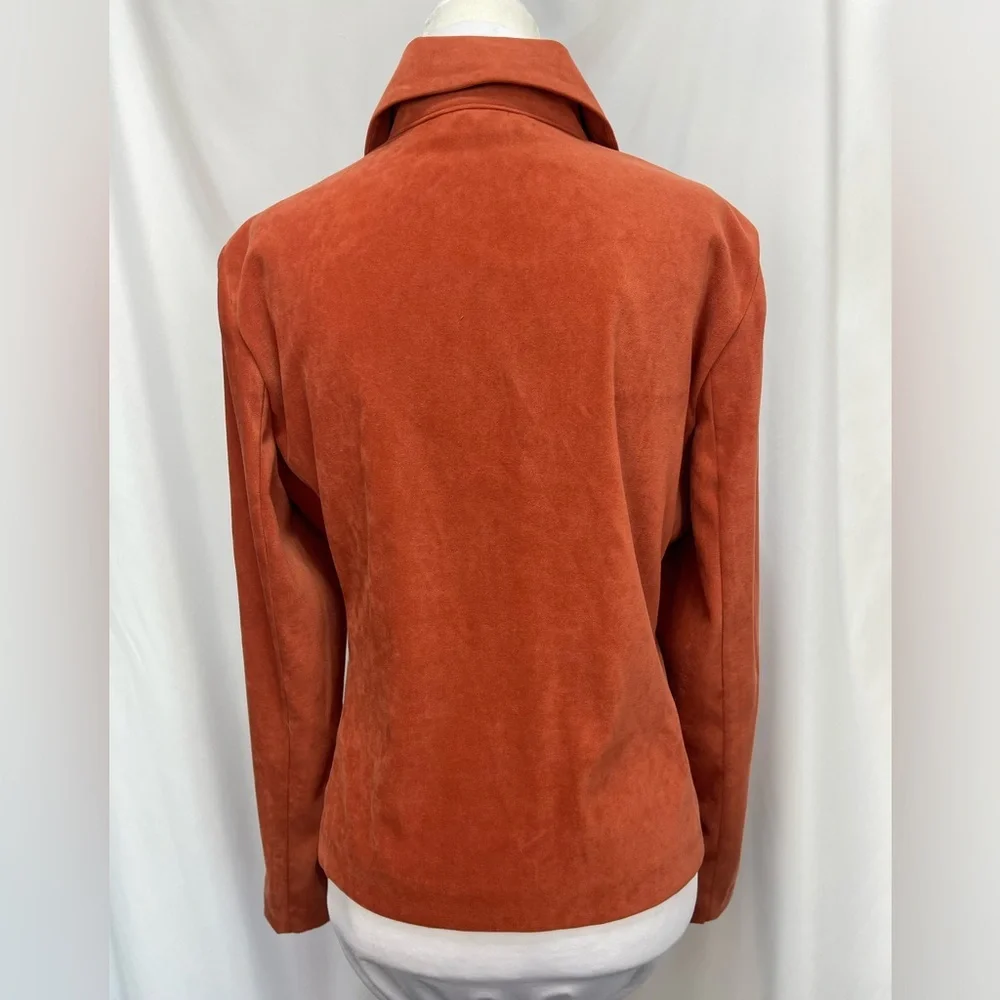 Dressbarn Rust Suede like blouse or jacket women’s size small - Picture 9 of 14